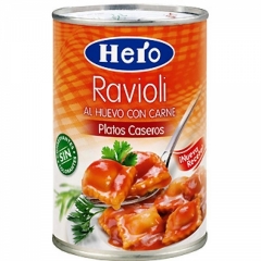 Hero Ravioli al huevo con carne