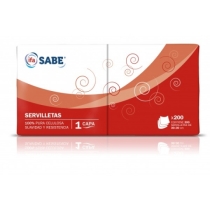 servilletas blancas 30x30 1 capa 200 unds