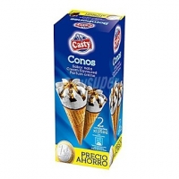 Helados conos sabor nata 2 u