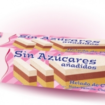 Helado barra 1 litro tres sabores sin azucar