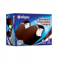 Helado bombón chocolate negro 4 uds. x 120 ml.