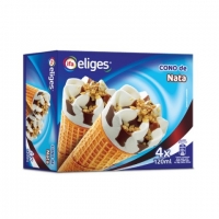 Helado cono nata caja 4 uds x 120 ml.