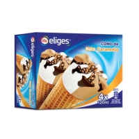 Helado cono nata caramelo 4 uds x 120ml.