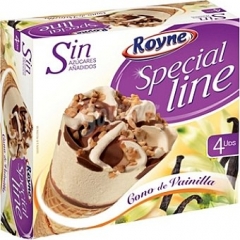helados sin azucar cono vainilla 4u