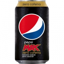 refresco cola PEPSI MAX sin cafeina lata 33 cl