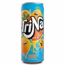 Refresco Trina sin gas naranja lata 33 cl